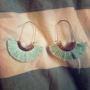 Real threaded earrings